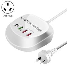 Load image into Gallery viewer, WLX-T3P 4 In 1 PD + QC Multi-function Smart Fast Charging USB Charger, WLX-T3P US Plug, WLX-T3P AU Plug, WLX-T3P EU Plug, WLX-T3P UK Plug