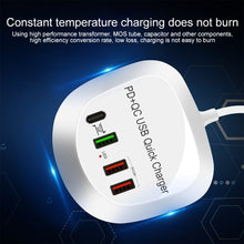 Load image into Gallery viewer, WLX-T3P 4 In 1 PD + QC Multi-function Smart Fast Charging USB Charger, WLX-T3P US Plug, WLX-T3P AU Plug, WLX-T3P EU Plug, WLX-T3P UK Plug