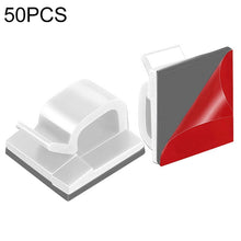 Load image into Gallery viewer, HG2392 50 PCS Desktop Data Cable Organizer Fixing Clip, Gum Type: Red and Grey