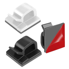 Load image into Gallery viewer, HG2392 50 PCS Desktop Data Cable Organizer Fixing Clip, Gum Type: Red and Grey