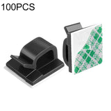 HG2392 100 PCS Desktop Data Cable Organizer Fixing Clip, Gum Type: Green and White