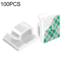 Load image into Gallery viewer, HG2392 100 PCS Desktop Data Cable Organizer Fixing Clip, Gum Type: Green and White
