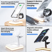 Load image into Gallery viewer, 991 3 in 1 15W Electromagnetic Induction Wireless Fast Charging with 360 Degree Rotating Holder