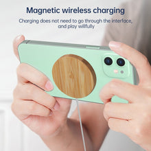 Load image into Gallery viewer, JYD01 15W Magsafe Round Bamboo Wood Magnetic Wireless Charger