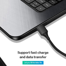 Load image into Gallery viewer, M11 3 in 1 5A USB to 8 Pin + Micro USB + USB-C / Type-C Nylon Braided Magnetic Data Cable, Cable Length: 2m