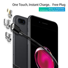 Load image into Gallery viewer, M11 3 in 1 5A USB to 8 Pin + Micro USB + USB-C / Type-C Nylon Braided Magnetic Data Cable, Cable Length: 2m, 8 Pin + Micro USB + USB-C / Type-C