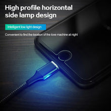 Load image into Gallery viewer, M11 3 in 1 5A USB to 8 Pin + Micro USB + USB-C / Type-C Nylon Braided Magnetic Data Cable, Cable Length: 2m, 8 Pin + Micro USB + USB-C / Type-C