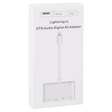 Load image into Gallery viewer, 4 in 1 8 Pin to Dual USB + 3.5mm AUX + HDMI OTG Audio Digital AV Adapter