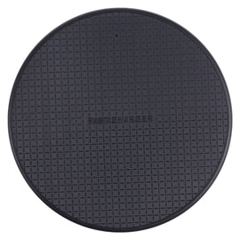 10W QI Plaid Pattern Round Plastic Wireless Charger