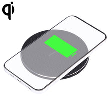 Load image into Gallery viewer, 10W QI Plaid Pattern Round Metal Wireless Charger