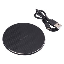 Load image into Gallery viewer, 10W QI Plaid Pattern Round Metal Wireless Charger, 10W Metal