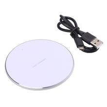 Load image into Gallery viewer, 10W QI Plaid Pattern Round Metal Wireless Charger