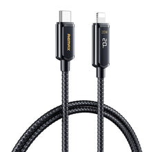 Load image into Gallery viewer, REMAX RC-128i 20W Type-C / USB-C to 8 Pin Intelligent Digital Display Zinc Alloy Braided Charging Data Cable, Length: 1.2m