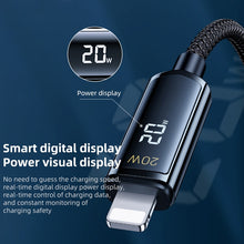Load image into Gallery viewer, REMAX RC-128i 20W Type-C / USB-C to 8 Pin Intelligent Digital Display Zinc Alloy Braided Charging Data Cable, Length: 1.2m