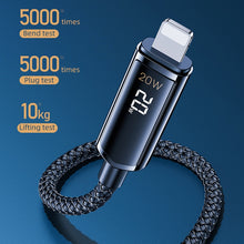 Load image into Gallery viewer, REMAX RC-128i 20W Type-C / USB-C to 8 Pin Intelligent Digital Display Zinc Alloy Braided Charging Data Cable, Length: 1.2m