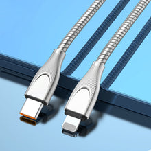 Load image into Gallery viewer, ADC-009 USB-C / Type-C to 8 Pin Zinc Alloy Hose Fast Charging Data Cable, Cable Length: 1m