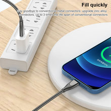 Load image into Gallery viewer, ADC-009 USB-C / Type-C to 8 Pin Zinc Alloy Hose Fast Charging Data Cable, Cable Length: 1m