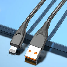 Load image into Gallery viewer, ADC-009 USB to 8 Pin Zinc Alloy Hose Fast Charging Data Cable, Cable Length: 1m, USB to 8 Pin