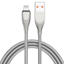 Load image into Gallery viewer, ADC-009 USB to 8 Pin Zinc Alloy Hose Fast Charging Data Cable, Cable Length: 1m