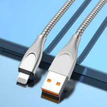 Load image into Gallery viewer, ADC-009 USB to 8 Pin Zinc Alloy Hose Fast Charging Data Cable, Cable Length: 1m