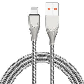 ADC-009 USB to 8 Pin Zinc Alloy Hose Fast Charging Data Cable, Cable Length: 1m