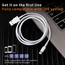 Load image into Gallery viewer, IVON CA19 2.4A USB to 8 Pin Fast Charge Data Cable for iPhone, iPad, Length: 1m