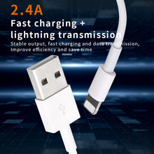 Load image into Gallery viewer, IVON CA19 2.4A USB to 8 Pin Fast Charge Data Cable for iPhone, iPad, Length: 1m