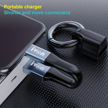 Load image into Gallery viewer, IVON CA90 2.4A USB to 8 Pin Portable Data Cable with Ring, Length: 14.5cm
