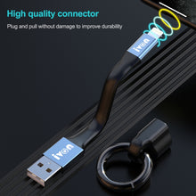 Load image into Gallery viewer, IVON CA90 2.4A USB to 8 Pin Portable Data Cable with Ring, Length: 14.5cm