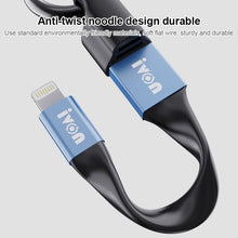 Load image into Gallery viewer, IVON CA90 2.4A USB to 8 Pin Portable Data Cable with Ring, Length: 14.5cm