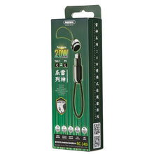 Load image into Gallery viewer, REMAX RC-140i Thor Series PD 20W USB-C / Type-C to 8 Pin Portable Lanyard Data Cable, Cable Length: 1.2m, USB-C / Type-C to 8 Pin