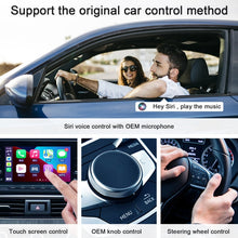 Load image into Gallery viewer, USB + USB-C / Type-C Wired to Wireless Carplay Adapter for iPhone, White Rectangle