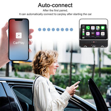 Load image into Gallery viewer, USB + USB-C / Type-C Wired to Wireless Carplay Adapter for iPhone, White Rectangle