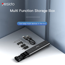 Load image into Gallery viewer, YESIDO CA114 5 in 1 Multifunctional Charging Data Cable Storage Box Suit