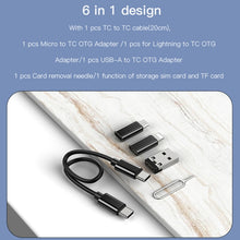 Load image into Gallery viewer, YESIDO CA114 5 in 1 Multifunctional Charging Data Cable Storage Box Suit