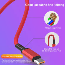 Load image into Gallery viewer, Braided 3A 3 in 1 USB to Type-C / 8 Pin / Micro USB Fast Charging Cable, Cable Length: 1.2m