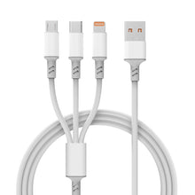 Load image into Gallery viewer, 3A 3 in 1 USB to Type-C / 8 Pin / Micro USB Fast Charging Cable, Cable Length: 1.2m