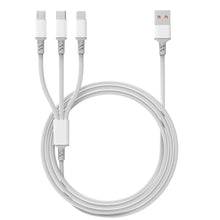 Load image into Gallery viewer, 3A 3 in 1 USB to Type-C / 8 Pin / Micro USB Fast Charging Cable, Cable Length: 1.2m