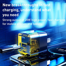 Load image into Gallery viewer, WK WP-U149 20W USB+USB-C/Type-C Dual Port Transparent Charger, Specifications: US Plug