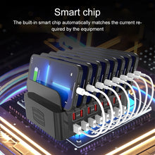 Load image into Gallery viewer, YFY-A55 150W 16 x USB Ports Smart Charging Station with Phone &amp; Tablet Stand, US Plug