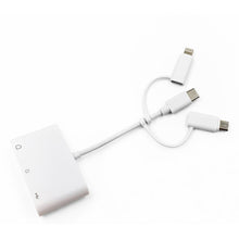 Load image into Gallery viewer, 3 in 1 8-Pin And Micro USB And Type-C to TF &amp; SD Card Reader USB OTG Extender Adapter