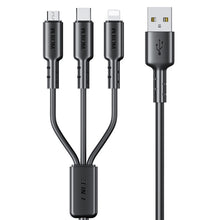 Load image into Gallery viewer, WEKOME WDC-02 Tidal Energy Series 3A USB to 8 Pin+Type-C+Micro USB 3 in 1 PVC Data Cable, Length: 1.2m