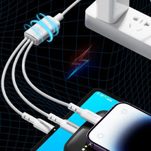 Load image into Gallery viewer, WEKOME WDC-02 Tidal Energy Series 3A USB to 8 Pin+Type-C+Micro USB 3 in 1 PVC Data Cable, Length: 1.2m