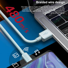 Load image into Gallery viewer, WEKOME WDC-03 Tidal Energy Series 2.4A USB to 8 Pin Braided Data Cable, Length: 1m