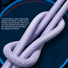 Load image into Gallery viewer, WEKOME WDC-03 Tidal Energy Series 2.4A USB to 8 Pin Braided Data Cable, Length: 1m