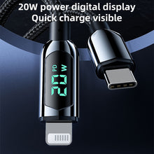 Load image into Gallery viewer, Mutural Li-CC001 1.2m PD20W Digital Display USB-C / Type-C to 8 Pin Charging Data Cable, Type-C to 8 Pin