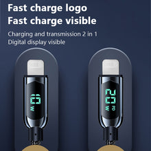 Load image into Gallery viewer, Mutural Li-CC001 1.2m PD20W Digital Display USB-C / Type-C to 8 Pin Charging Data Cable, Type-C to 8 Pin