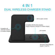 Load image into Gallery viewer, Q20 4 In 1 Wireless Charger Charging Holder Stand Station For iPhone / Apple Watch / AirPods, Support Dual Phones Charging