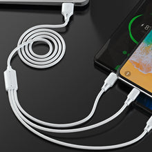 Load image into Gallery viewer, WK WDC-103 3A 3 In 1 8 Pin + Micro USB + Type-C / USB-C Fullspeed Pro Charging Data Cable, Length: 1.15m