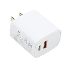 Load image into Gallery viewer, U087 20W USB-C / Type-C + USB Ports Fast Charging Travel Charger, US Plug, US Plug